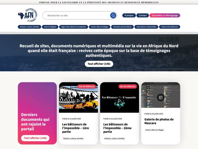 Portail AFN sites mémoriels