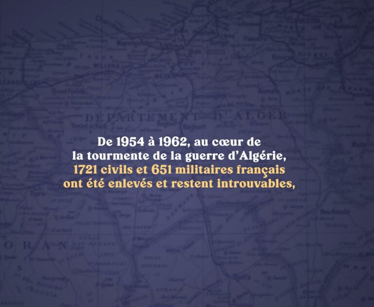 Graines de Mémoire : la guerre d'Algérie a été le théâtre de nombreuses disparitions forcées qui ont concerné civils et militaires français.
